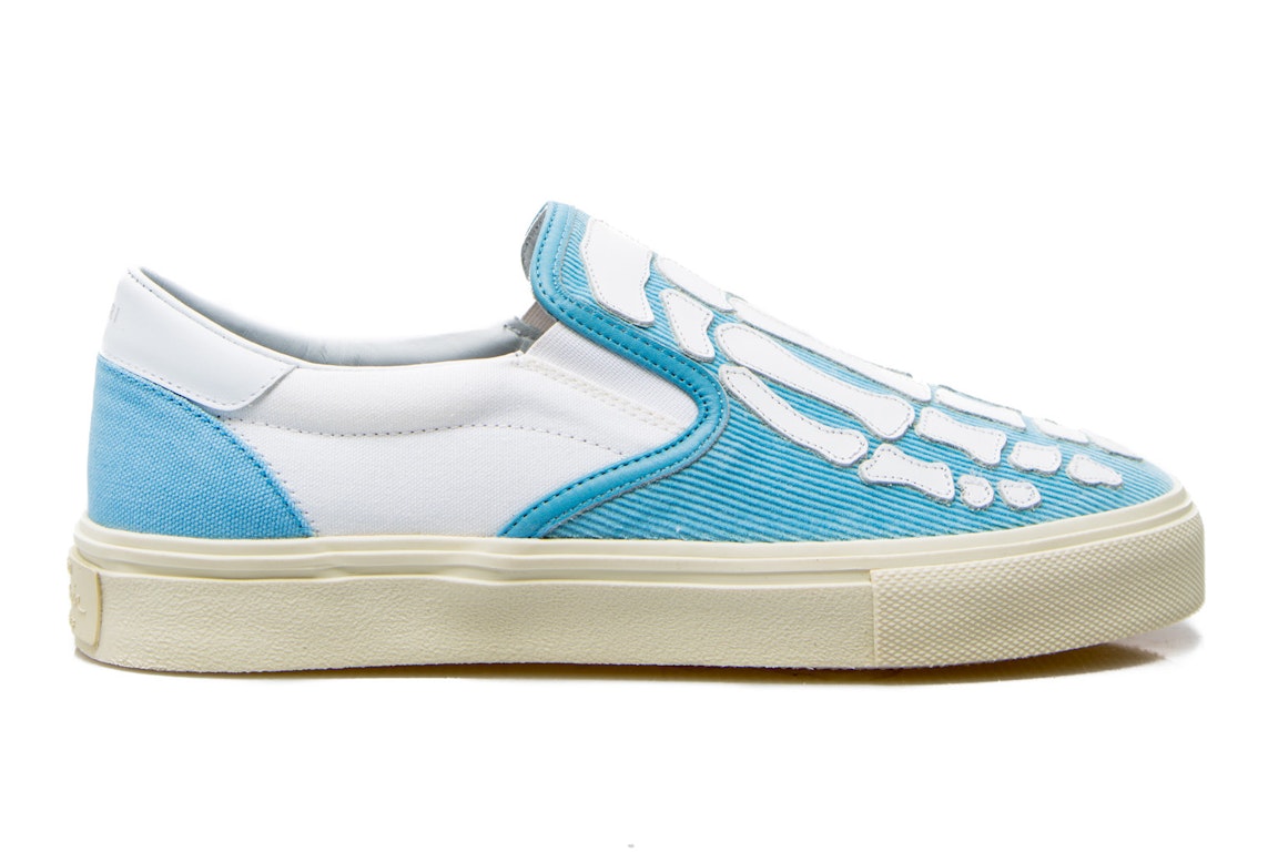 Pre-owned Amiri Skel Toe Slip On Light Blue/white In Blue/white/white