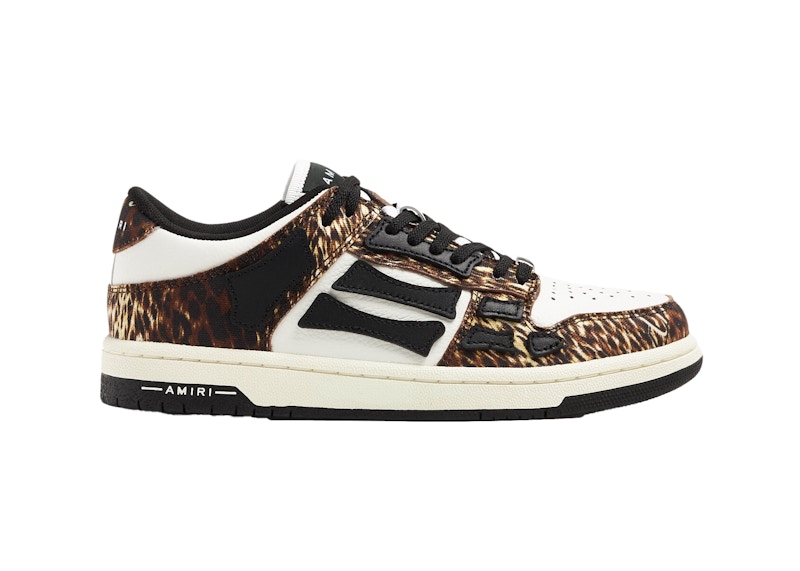 Pre-owned Amiri Skel Top Low Leopard White (womens) Sneakers