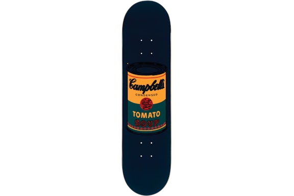 Andy Warhol Coloured Campbell's Soup Teal Skateboard Deck Blue