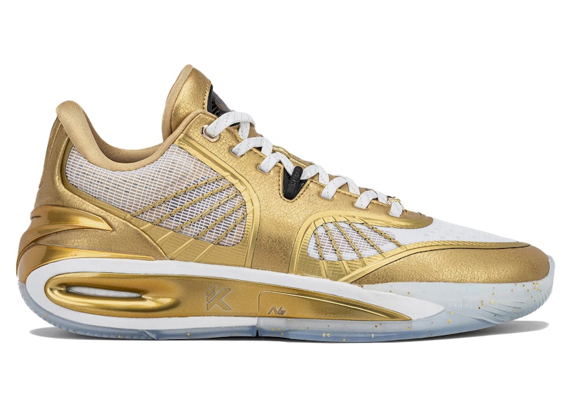 Pre-owned Anta Men's  Klay Thompson Kt10 Shoe Palace $3 Coin Sneakers In Gold/white In Multi