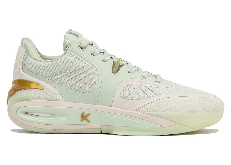 Pre-owned Anta Men's Klay Thompson Kt10 Shoe Palace Moneyball Sneakers In Green/gold/white