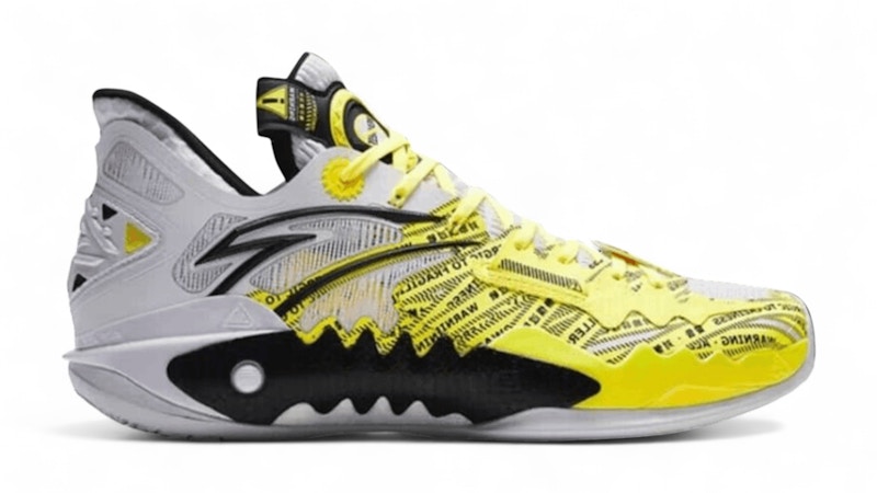 Pre-owned Anta Men's Shock Wave 5 Kyrie Irving Allergy Sneakers In Black/yellow In Multi