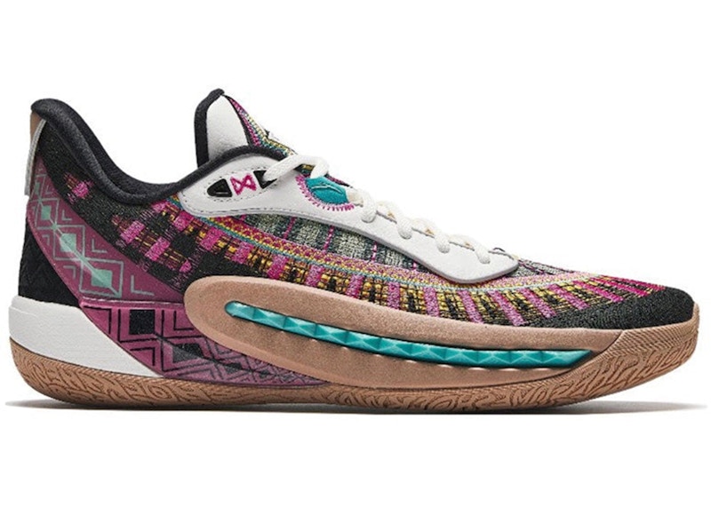 Pre-owned Anta Men's  Shock Wave 6 Pro Catching Dreams Sneakers In Black/white/pink