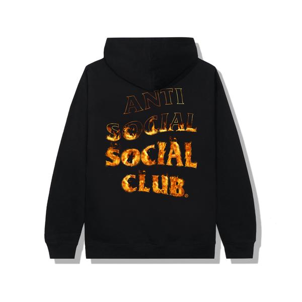 Anti Social Social Club A Fire Inside Flame Hoodie Black