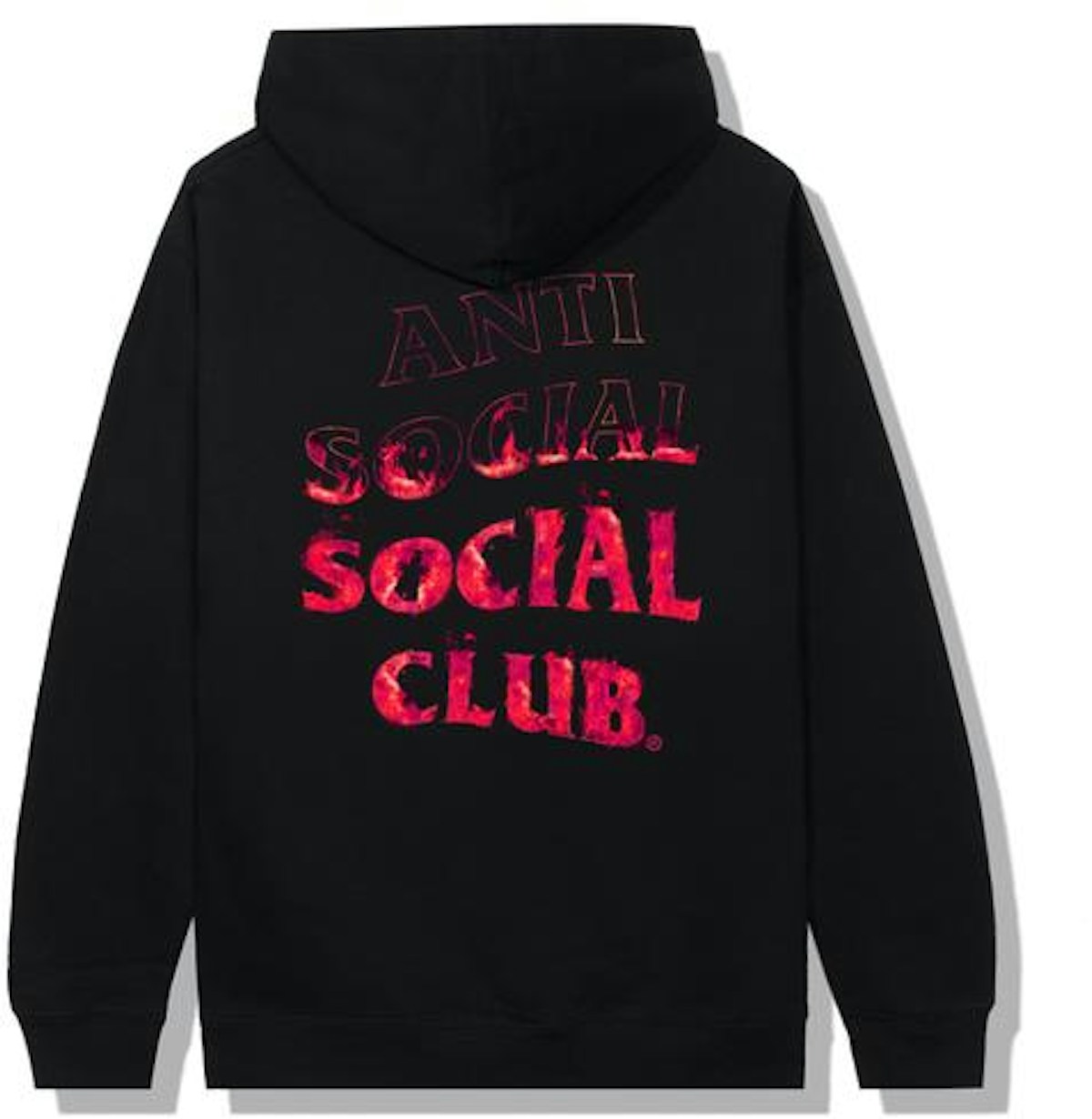 Anti Social Social Club A Fire Inside Pink Flame Hoodie Black - SS21