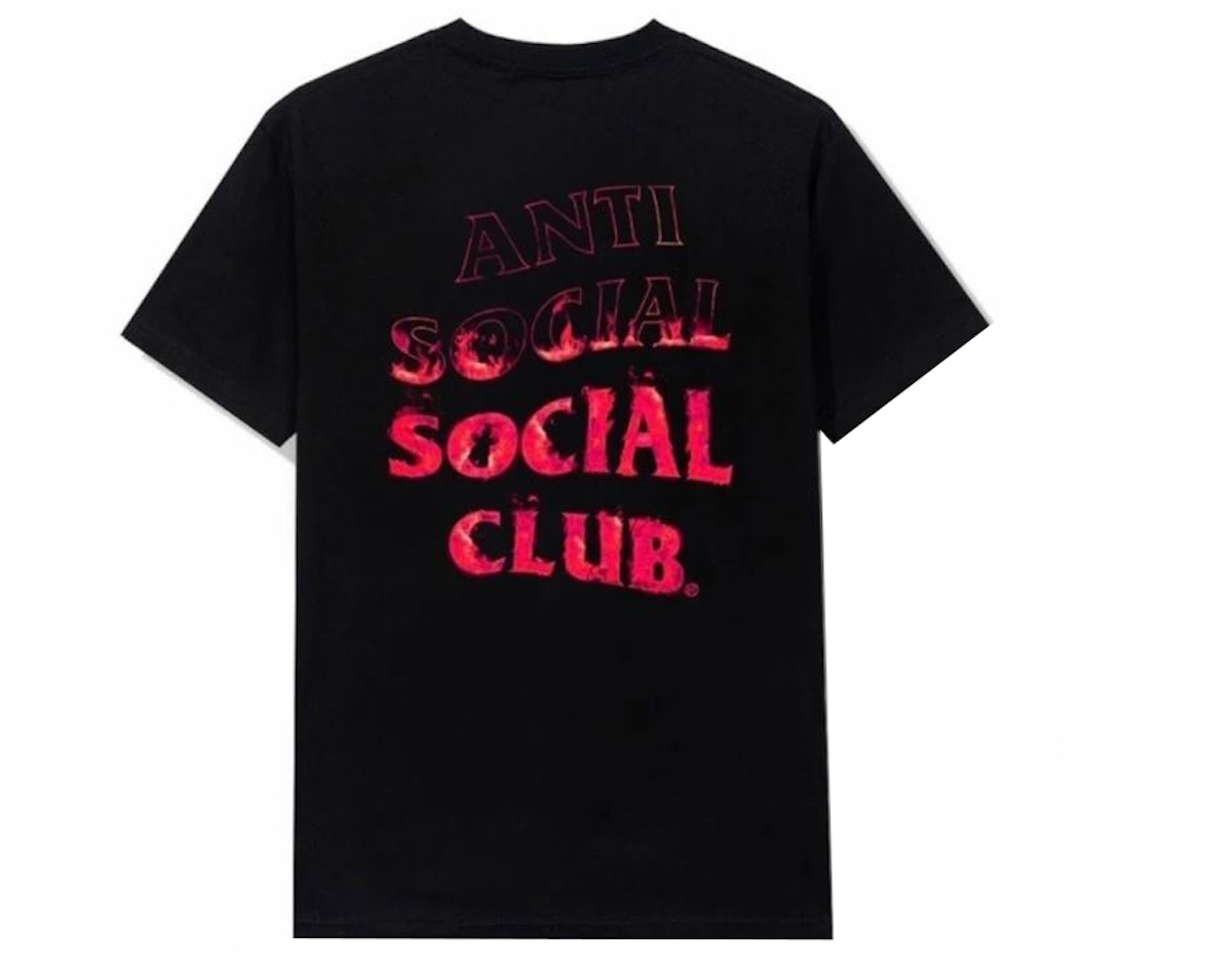 Anti Social Social Club A Fire Inside Pink Flame Tee Black - SS21