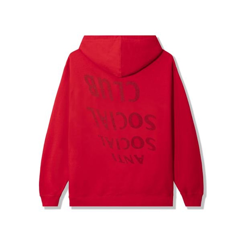 Anti social social club red sale hoodie