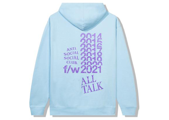 Anti social club Talk Hoodie All