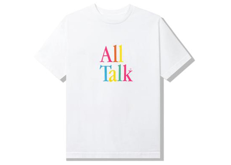 Pre-owned Anti Social Club Men's All Talk Tee Shirt In White