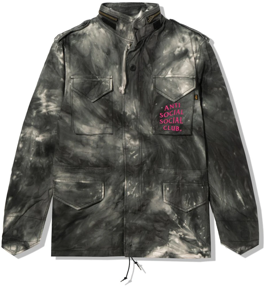 x Dye Anti Men\'s Social ASSC FW21 Alpha US Tie Social Club Jacket - Industries M-65 Black -
