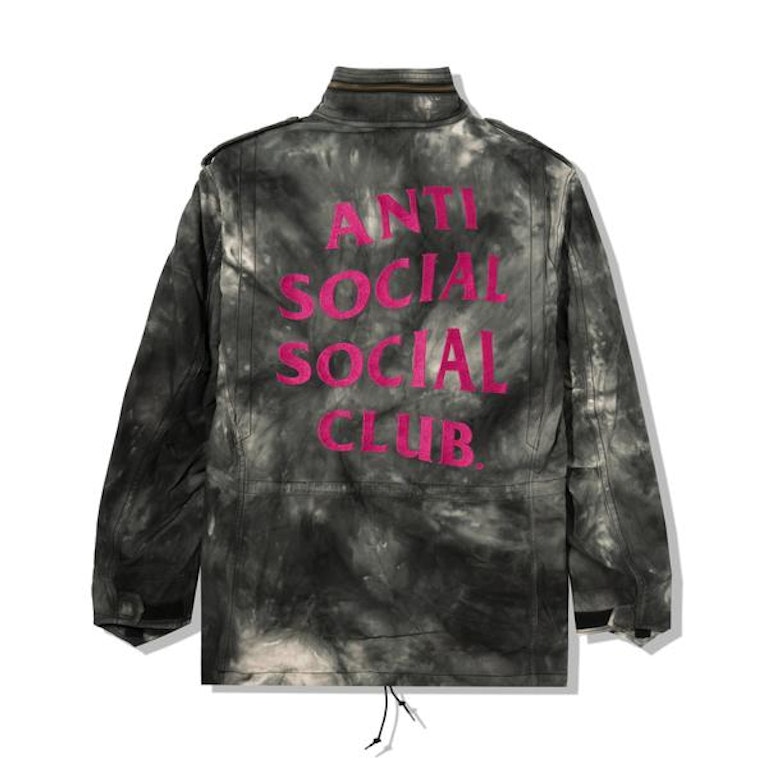 Pre-owned Anti Social Social Club Alpha Industries X Assc M-65 Jacket Tie Dye Black