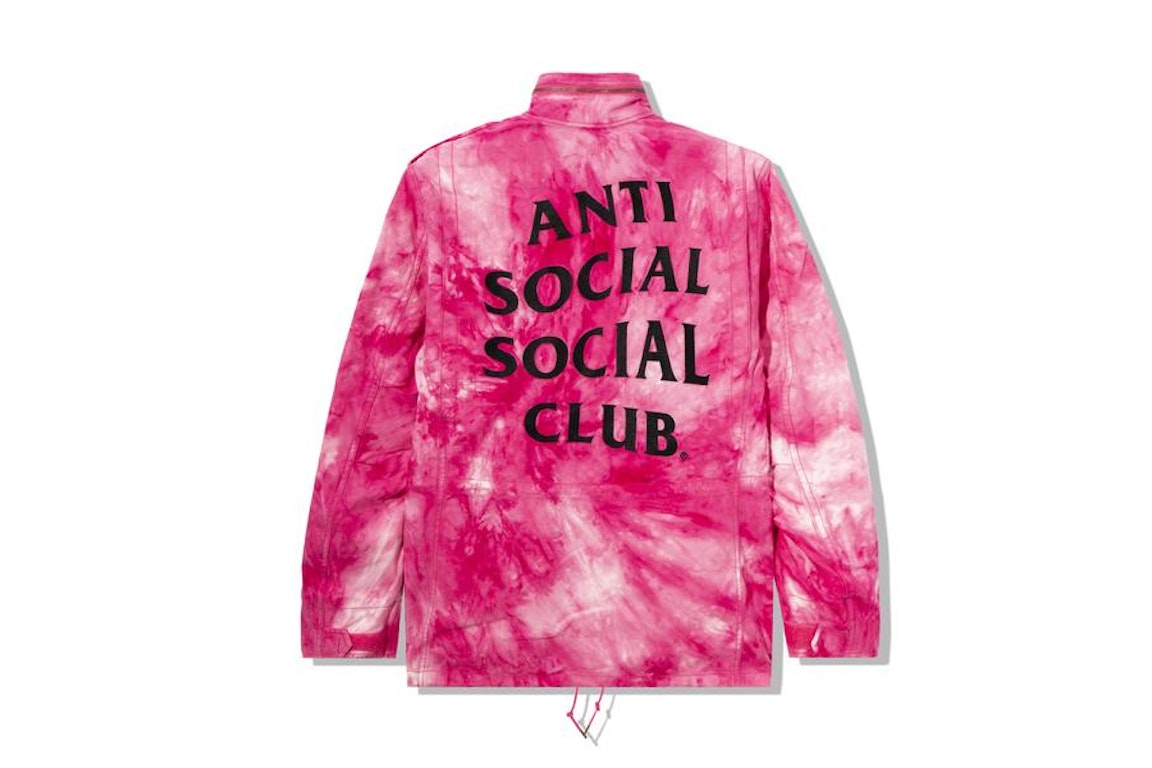 Pre-owned Anti Social Social Club Alpha Industries X Assc M-65 Jacket Tie Dye Pink