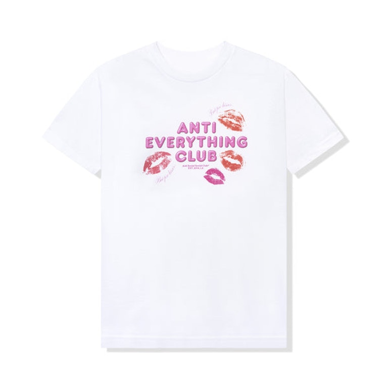 Pre-owned Anti Social Social Club Anti Everything Club <3 T-shirt White