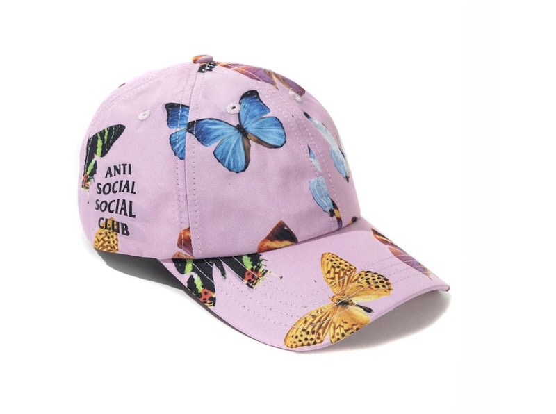 anti social social club hat pink