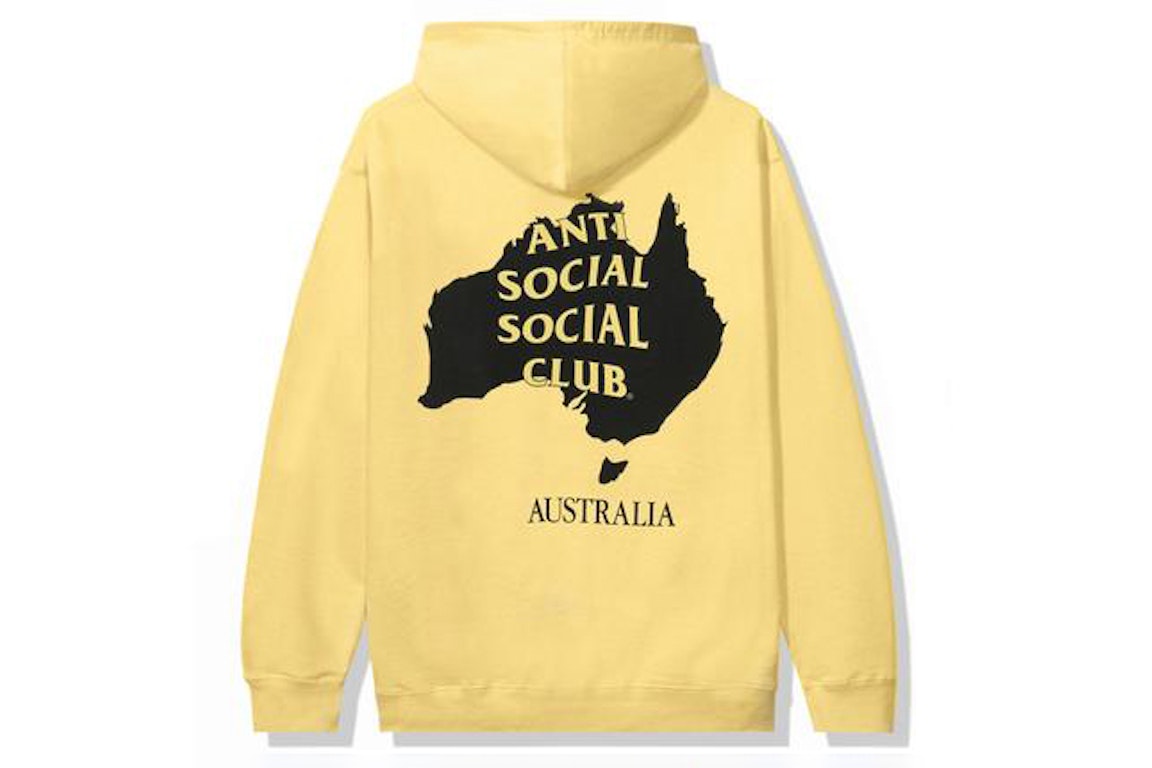 Pre-owned Anti Social Social Club Australia Hoodie Yellow