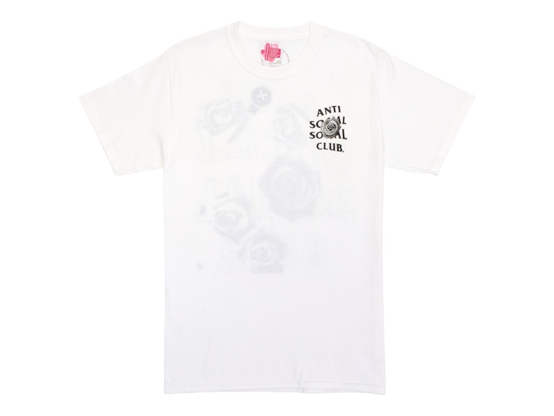 Pre-owned Anti Social Club Men's Bat Emoji Tee Shirt In White