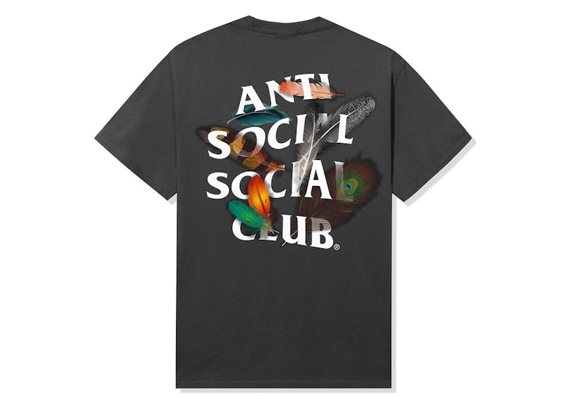 Pre-owned Anti Social Club Men's Birdbath Tee Shirt In Grey In Gray