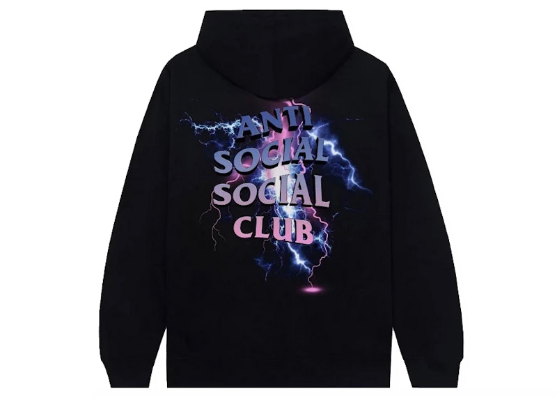 Anti Social Social Club Bolt From The Blue Hoodie Black Men's