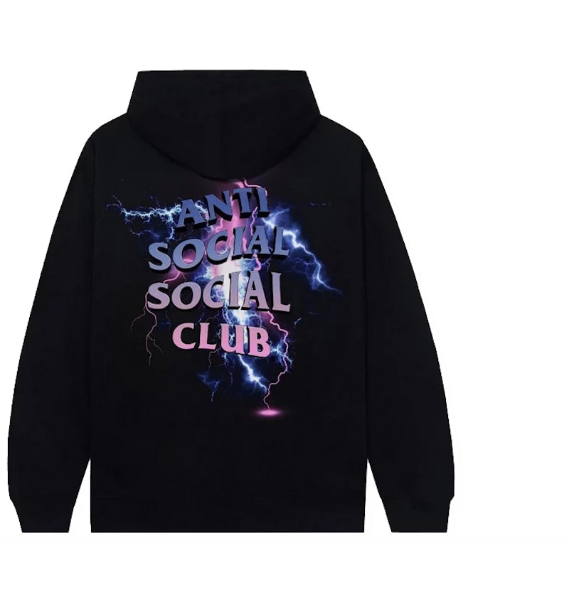 Anti Social Social Club Bolt From The Blue Hoodie Black Men's