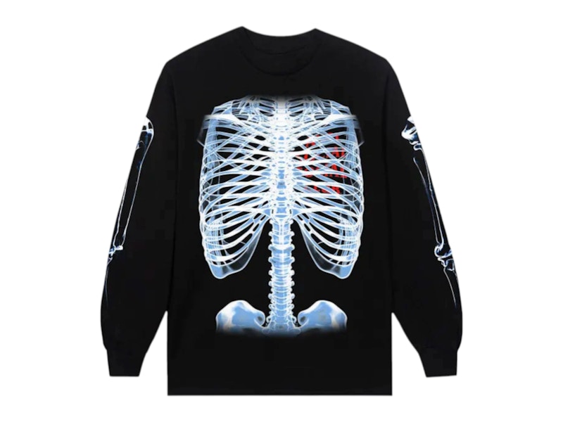 Anti Social Social Club Bones Long-Sleeve T-shirt Black Men's
