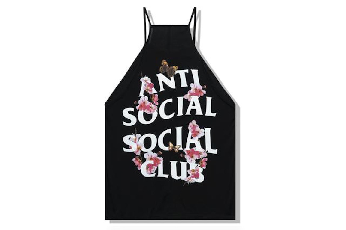 Pre-owned Anti Social Social Club Boogie Board Womens Tank Top Black