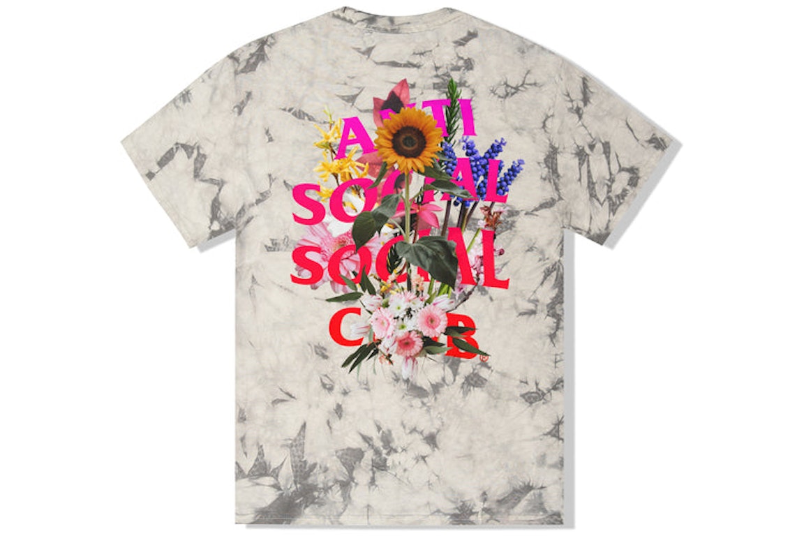 Pre-owned Anti Social Social Club Bouquet For The Old Days T-shirt Black Tie Dye