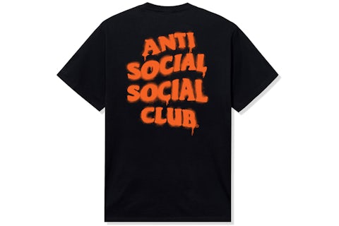 Anti Social Social Club Burn It Down Tee Black/Orange Men's SS24