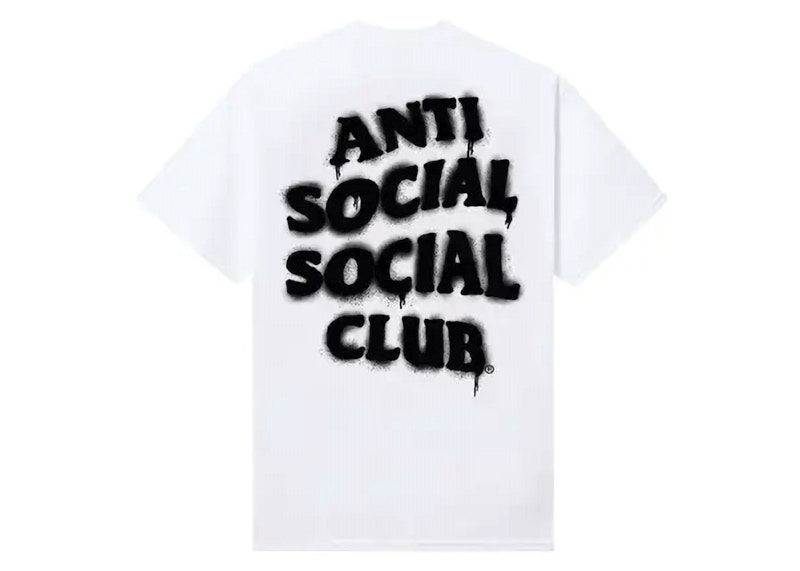 Pre-owned Anti Social Club Men's Burn It Down Tee Shirt In White