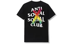 Anti Social Social Club Cancelled Rainbow Tee Black
