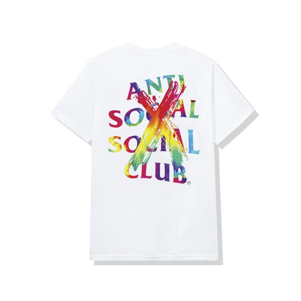 Anti Social Social Club Cancelled Rainbow Tee White