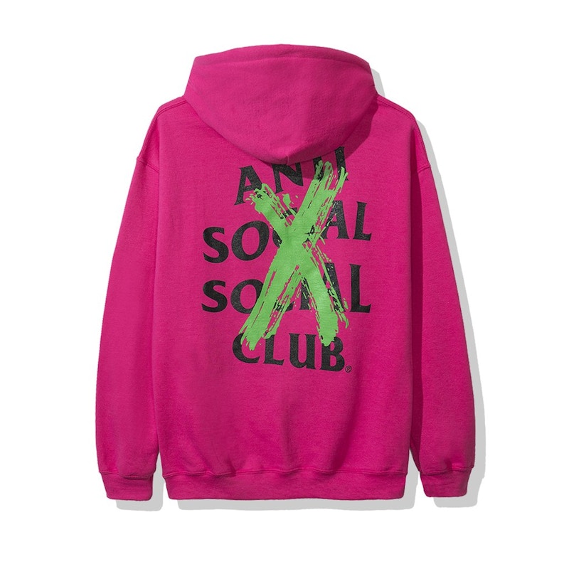 Anti Social Social Club Cancelled Remix Hoodie FW19 Pink Hombre