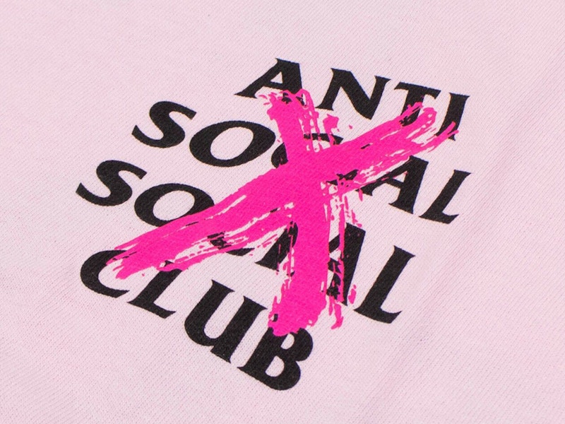 Anti social social club best sale pink shirt