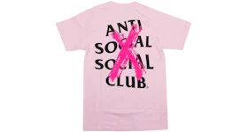 T-shirt Anti Social Social Club à logo barré coloris rose