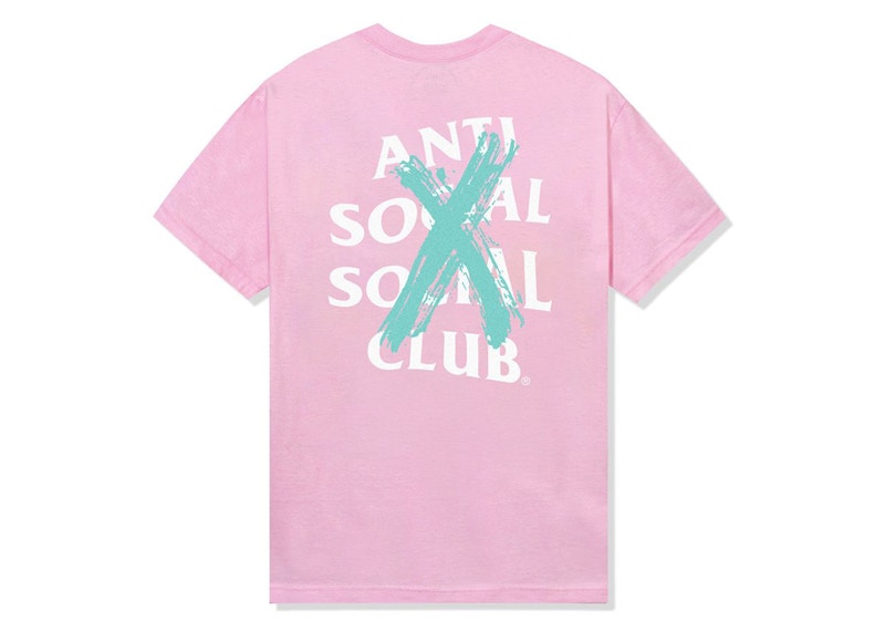 Pre-owned Anti Social Club Men's Cancelled Vip Only Drop Tee Shirt In Pink