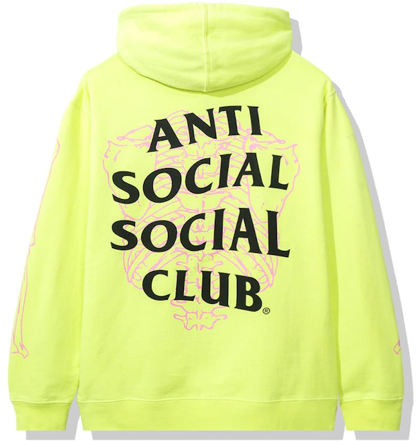 Anti Social Social Club Car Underwater Hoodie Neon Yellow - SS20 - US