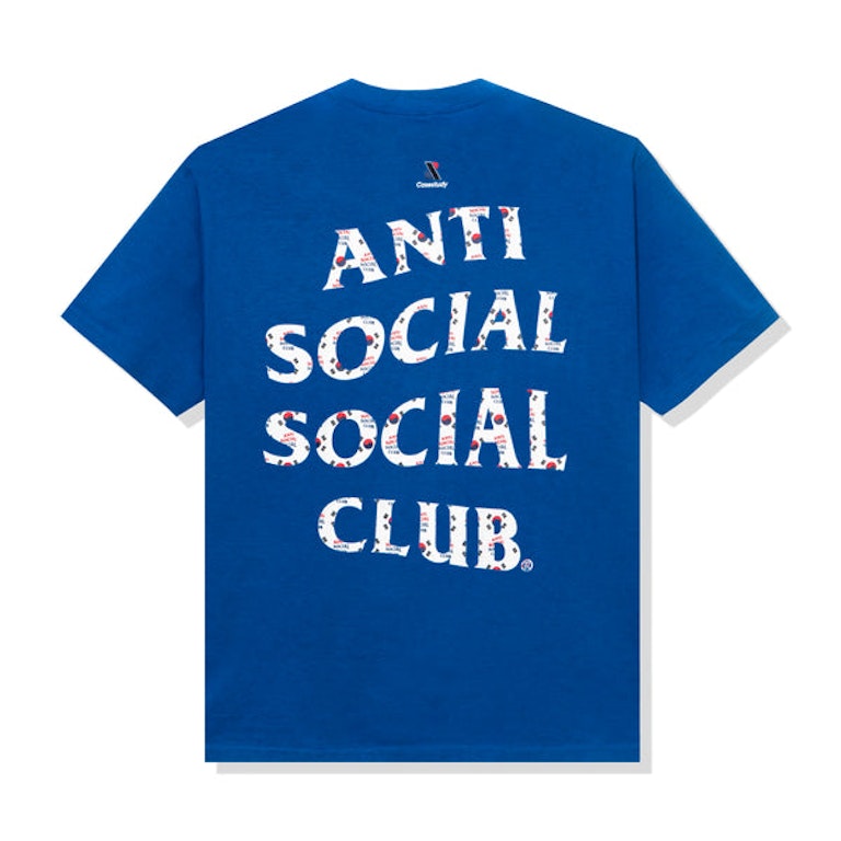 Pre-owned Anti Social Social Club Case Study Flag T-shirt Blue