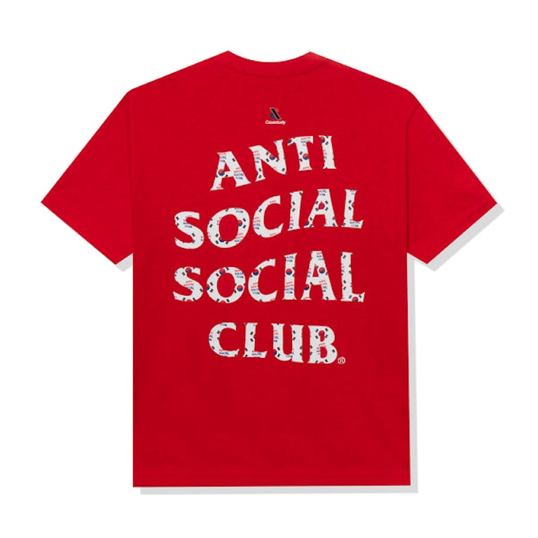 Pre-owned Anti Social Social Club Case Study Flag T-shirt Red