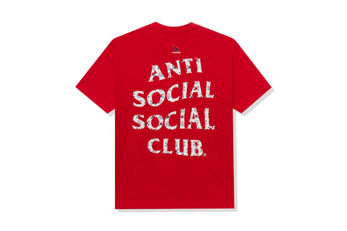 Pre-owned Anti Social Social Club Case Study Flag T-shirt Red