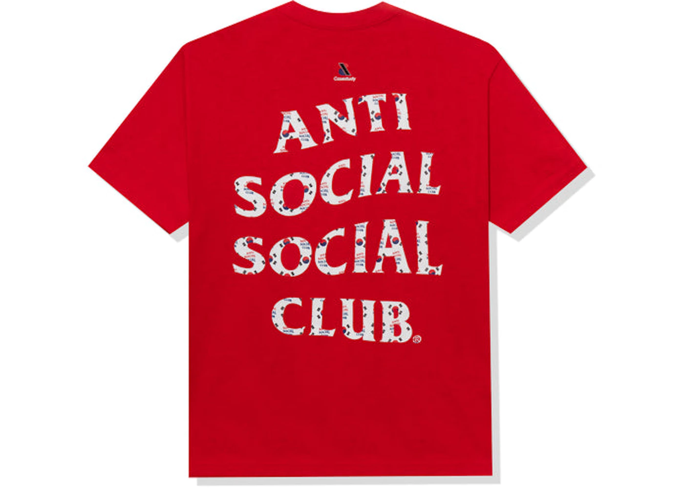Anti Social Social Club Case Study Flag T-shirt Red Men's - SS22 - US Anti Social Social Club Case Study Flag T-shirt Red Men's - SS22 - US