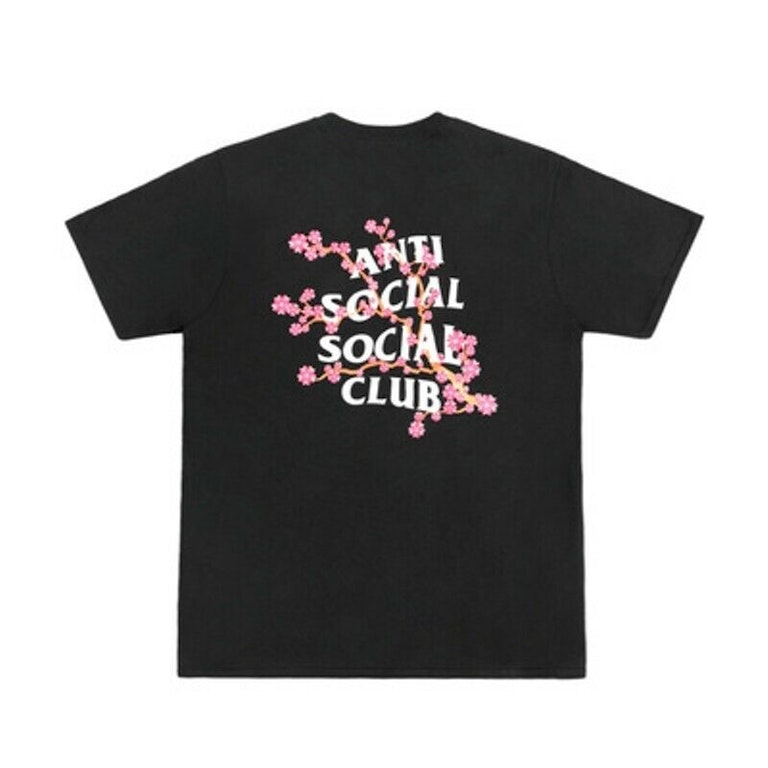 Pre-owned Anti Social Social Club Cherry Blossoms T-shirt Black
