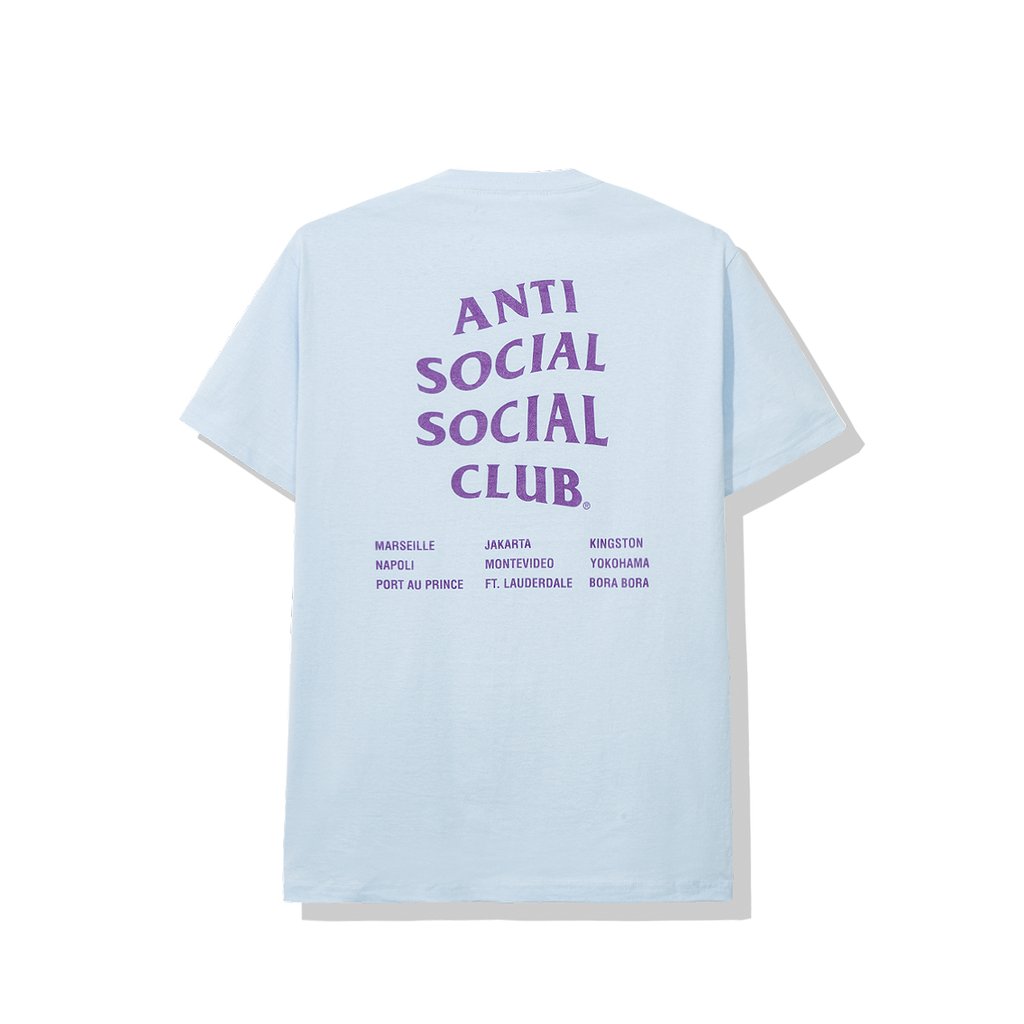 Anti Social Social Club Club Med Tee Blue Men's - SS20 - US