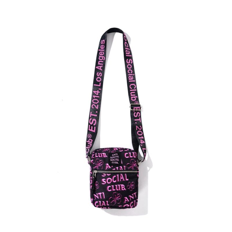 Anti Social Social Club Coral Crush Side Bag Black