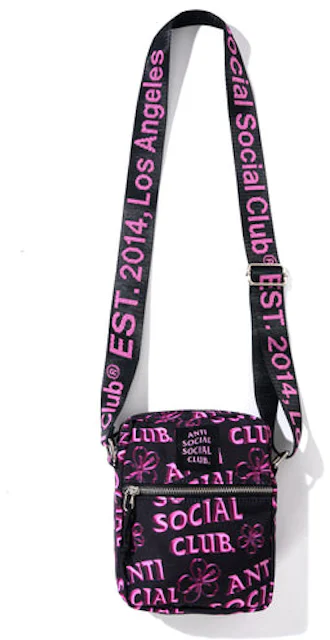 Anti Social Social Club Coral Crush Side Bag Black - FW22 - US