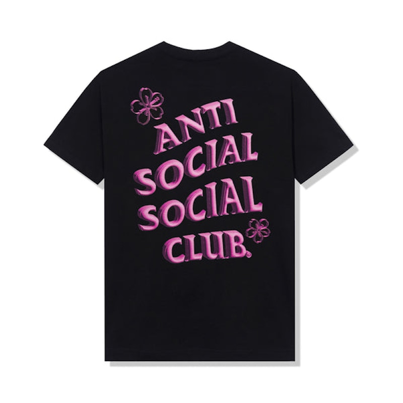 Pre-owned Anti Social Club Men's Coral Crush T-shirt In Black