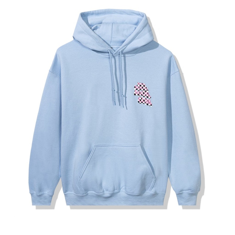 Light blue anti social social club hoodie sale