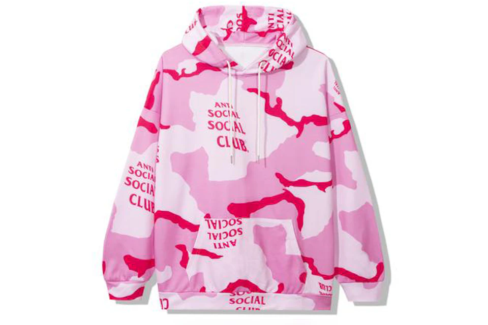 Anti Social Social Club Cotton Candy Hoodie Pink Camo