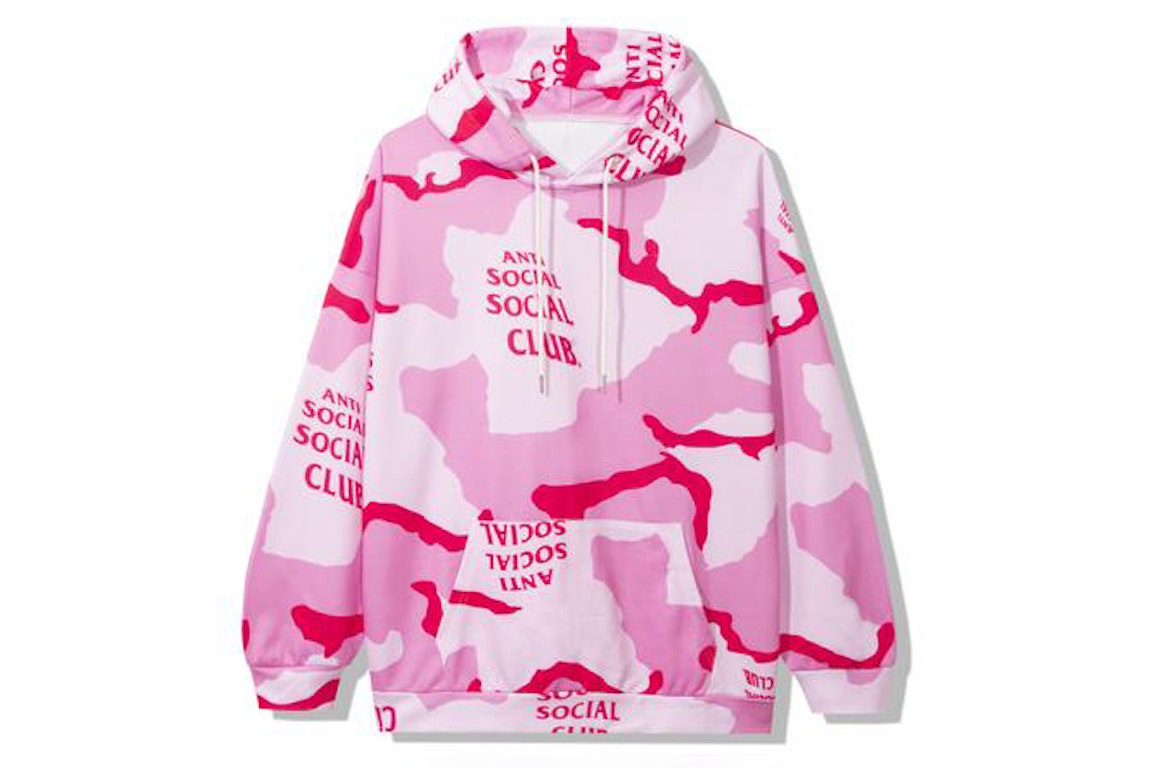 Pre-owned Anti Social Social Club Cotton Candy Hoodie Pink Camo