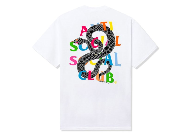 Pre-owned Anti Social Club Men's Crawling Tee Shirt In White