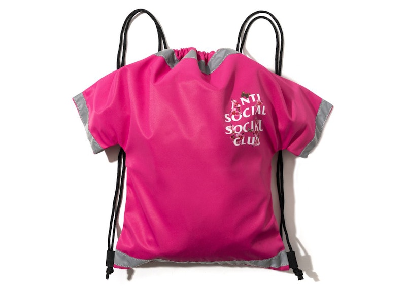 Anti Social Social Club Cute AF Drawstring Bag Pink - Thumbnail 2