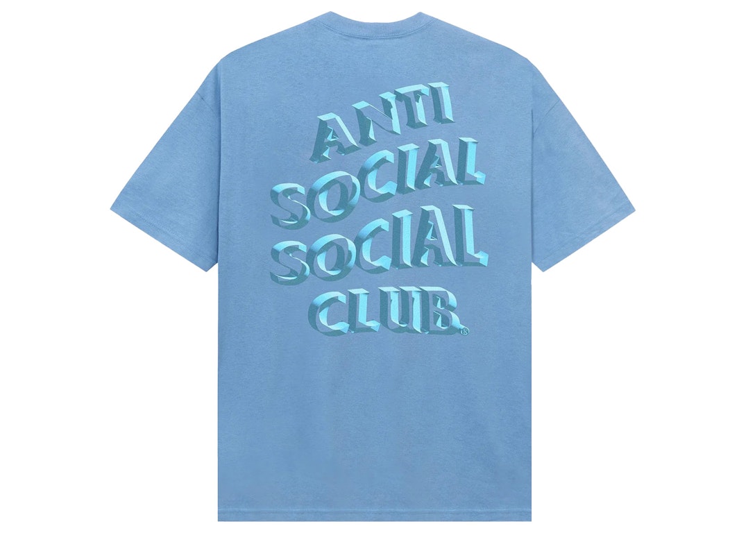 Pre-owned Anti Social Social Club Deeper Than Usual Tee Aquatic Blue